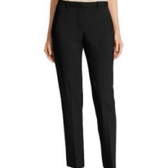 Theory Hartsdale Straight Leg Black Dress Trousers Size 12 - Picture 3 of 11